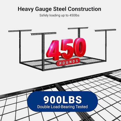 FLEXIMOUNTS 2 Pack 3x6 Overhead Garage Storage Adjustable Ceiling Rack 72" - Image 4