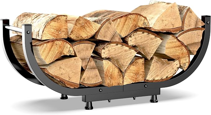 Firewood Rack Outdoor, 29 inch, Firewood Storage Holder Indoor, Log Holders by WiwiIron