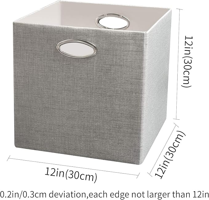Posprica Storage Cubes, 12×12 Collapsible Storage Basket Bins, Heavy Duty - Image 2