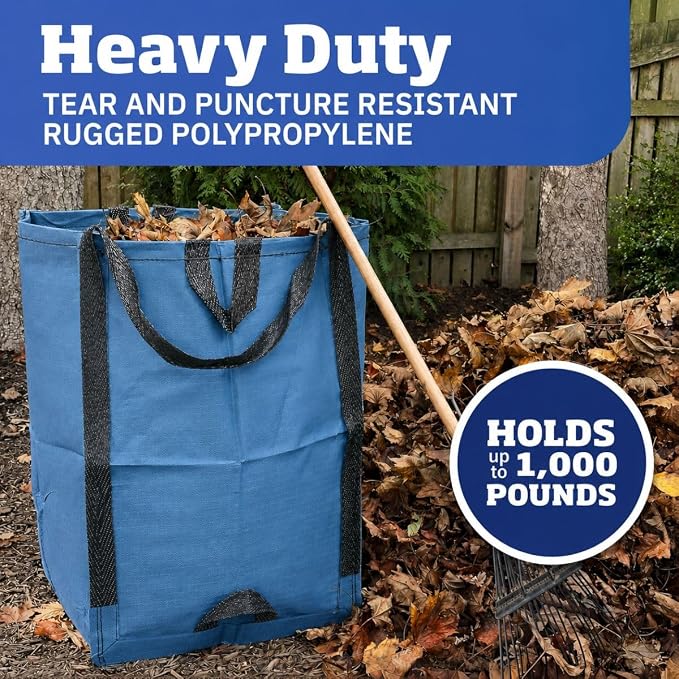 DURASACK Heavy Duty Home and Yard Bags 48-Gallon Reusable Self-Standing Lawn - Image 4
