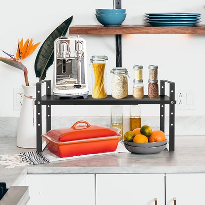 Across-Star Expandable Cabinet Shelf Organizer Rack, Stackable Kitchen Counter - Image 2