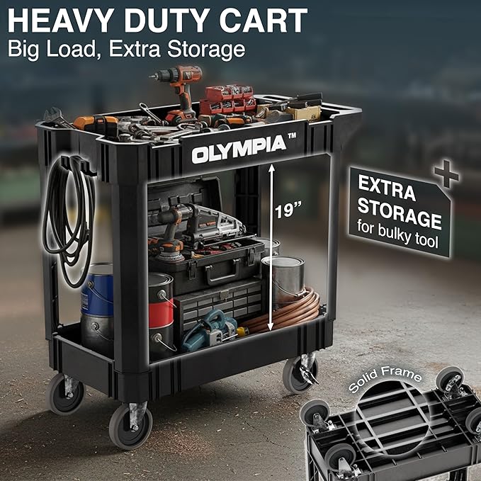 Olympia Tools 87-884-917 Indoor Outdoor Heavy Duty Rolling Utility Cart - Image 3