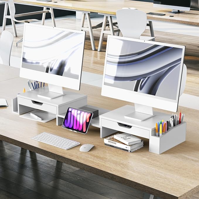 Simple Houseware Desk Dual Monitor Stand Riser - Image 7