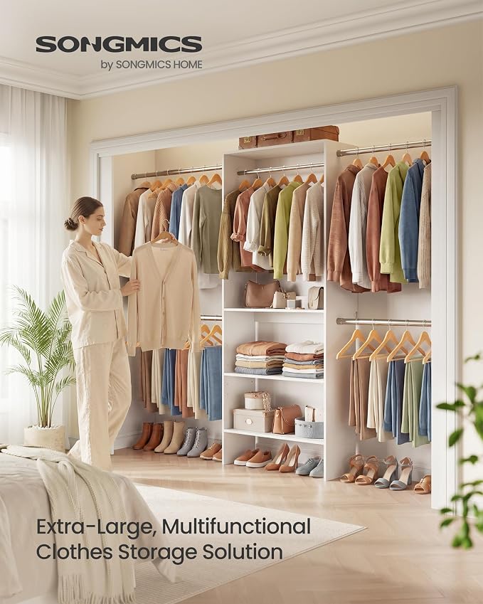 SONGMICS Closet System, Customizable Walk-In Closet Organizer System - Image 2