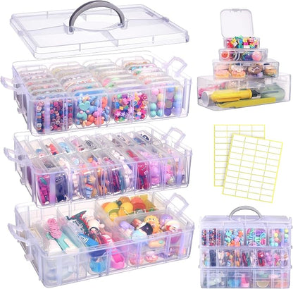 Funtopia Bead Organizers and Storage, Mini Clear Organizers - Image 2