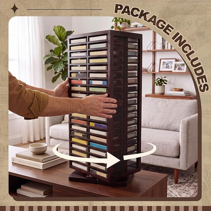 Ripeng Cassette Tape Holder Rotatable Cassette Storage 360 Degree Cd Tower - Image 6