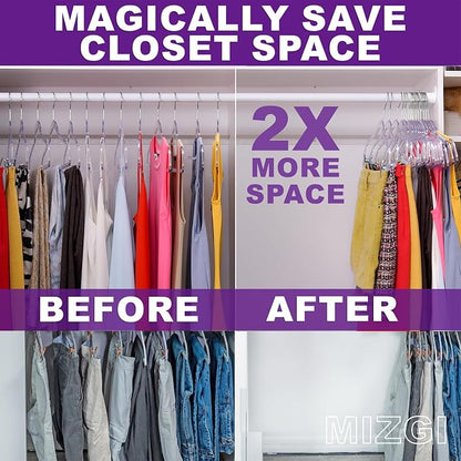MIZGI 20 Pack Clear Plastic Hangers - Image 4