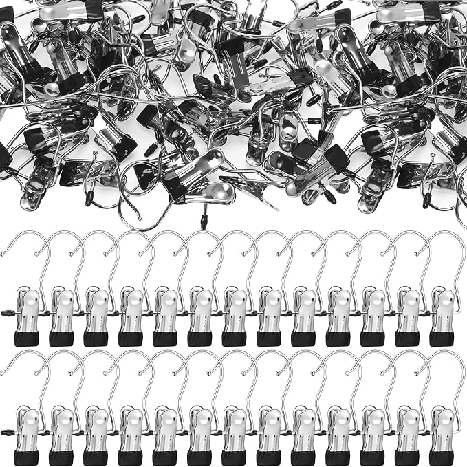 150 Pcs Boot Hangers Clips Laundry Hooks Hanging Stainless Steel Clothes Pins - Image 8