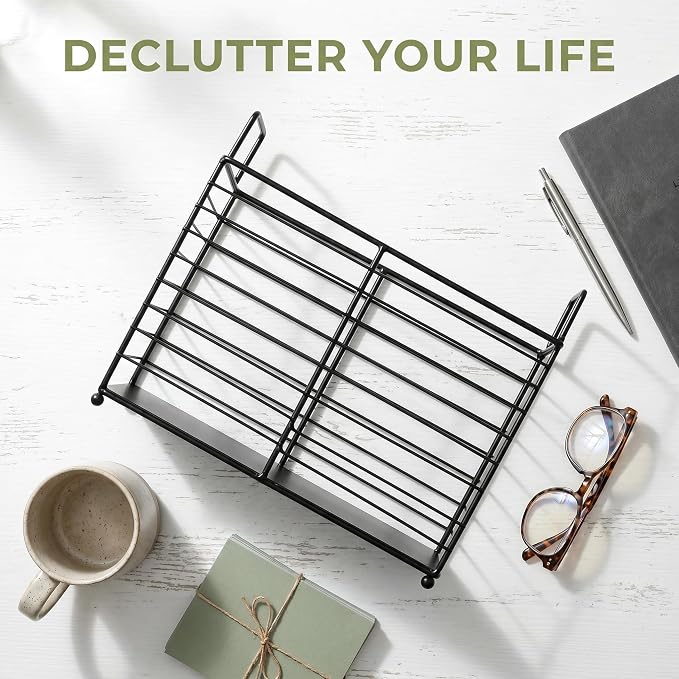Noamus Metal Magazine Rack, Newspaper Book Tablet Storage Basket, File Holder - Image 9