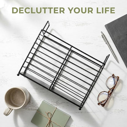 Noamus Metal Magazine Rack, Newspaper Book Tablet Storage Basket, File Holder - Image 9