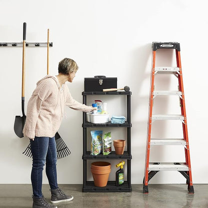 Gracious Living 4 Pack Light Duty Storage Shelves, Knect-A-Shelf 4-Shelf - Image 2