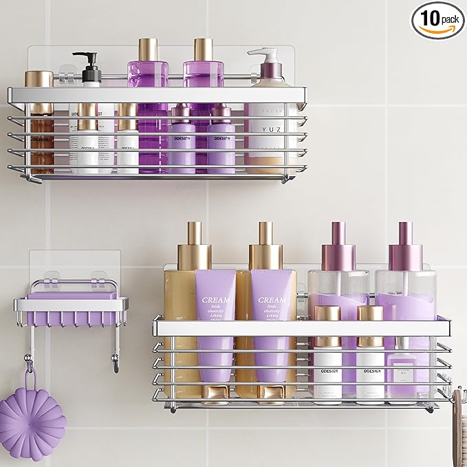 ODesign Shower Caddy 3 Pack SUS304 Stainless Steel-No Drilling-Shower Bathroom by ODesign