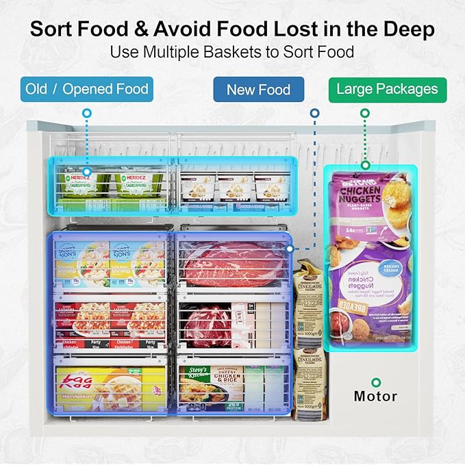 Deep Freezer Organizer Bins - Image 5