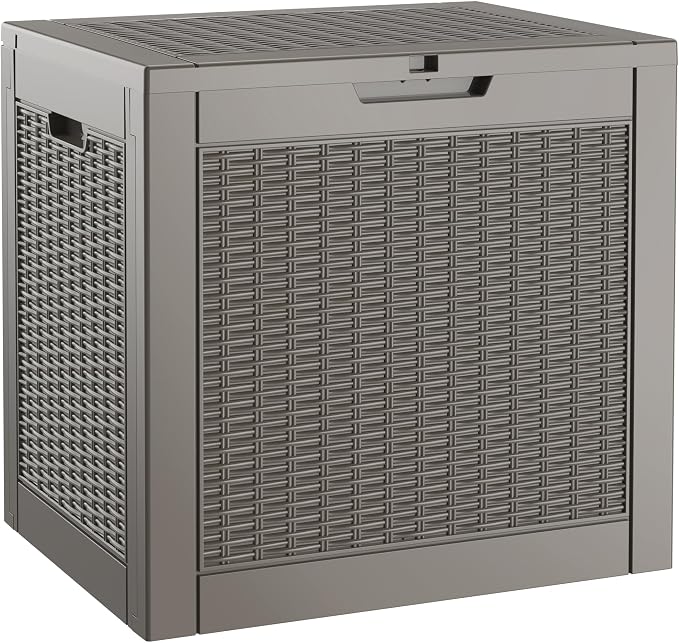 KAMABOKO 31 Gallon Outdoor Storage Box, Resin Deck Boxes Indoor and outdoor by KAMABOKO