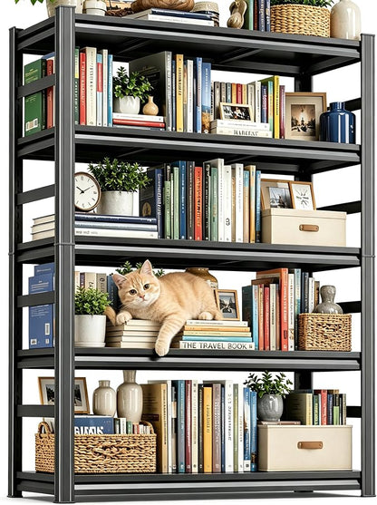 Heavy Duty Metal Bookshelf Adjustable Storage Shelving Unit by PRESTELION