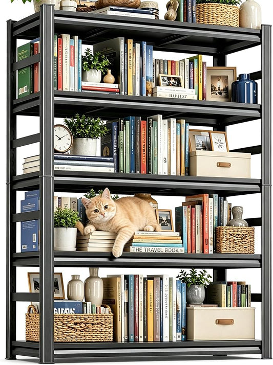 Heavy Duty Metal Bookshelf Adjustable Storage Shelving Unit by PRESTELION