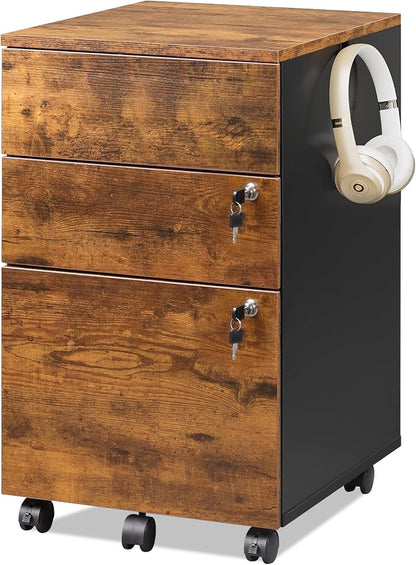 DEVAISE 3 Drawer Rolling File Cabinet by DEVAISE