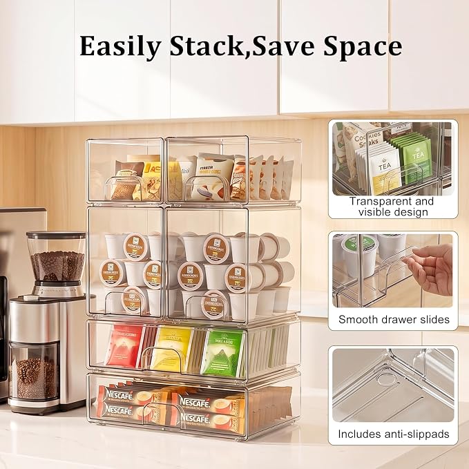 Clear Stackable Storage Drawers: Baby Bottle Storage Organizer, Acrylic Bottles - Image 4