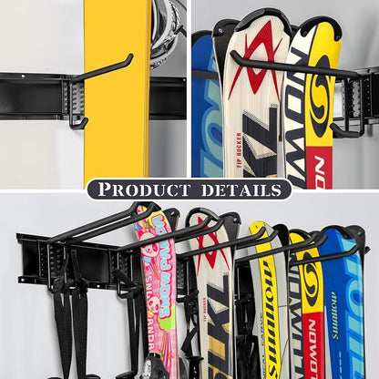 WALMANN Wall Mount Tool Organizer, Mop and Broom Holder, Garage Tools Storage - Image 4