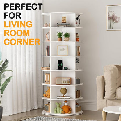 MAGIC UNION Rotating Shoe Rack Tower 7 Tier Organizer, Revolving 360 Shoe Rack - Image 4