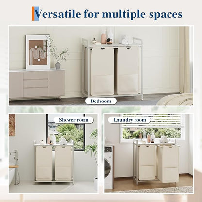 Garvee 97L Laundry Basket 2 Section, Laundry Hamper - Image 7