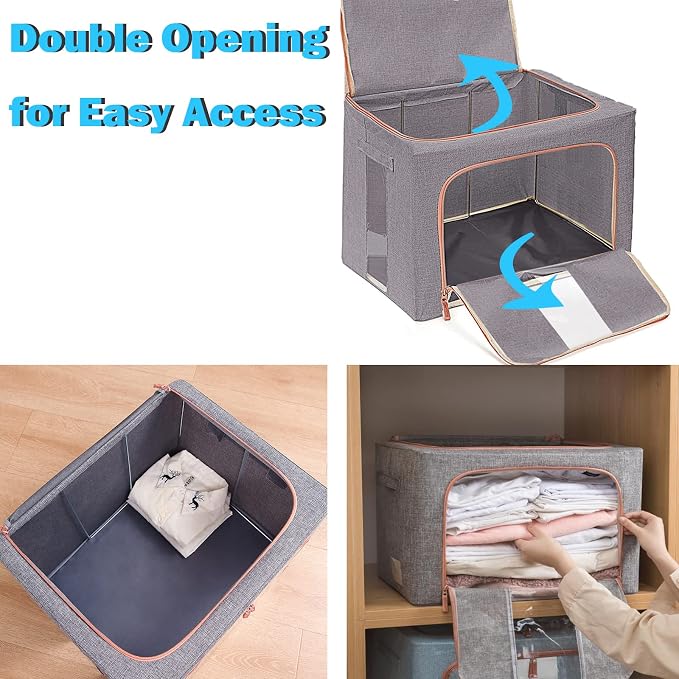 Large Storage Bags, Stackable Clothes Storage Bins - Image 7