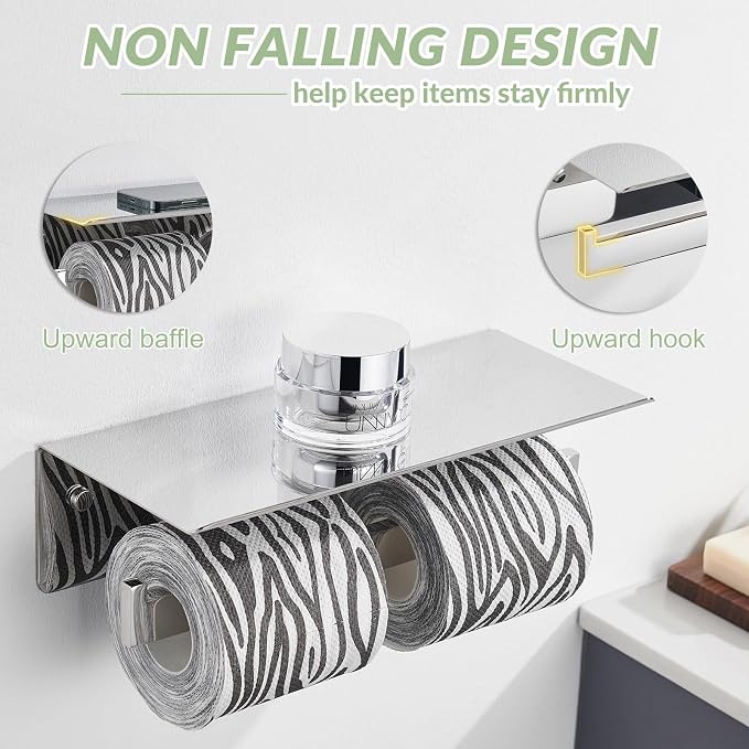 APLusee Double Toilet Paper Holder - Image 6
