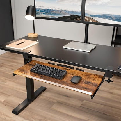 VIVO Vintage Brown Large 27 x 11 in Under Desk Keyboard Tray, MOUNT-KB05N | - Image 5