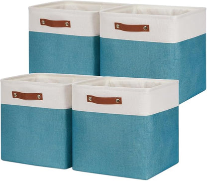 HNZIGE Fabric Storage Cubes Baskets, 13 Inch Cube Storage Bins by HNZIGE