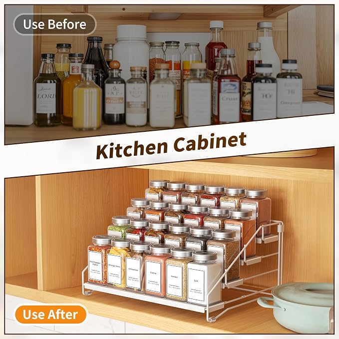 Tiered Spice Rack, 4 Tier Spice Shelf Organizer - Image 5