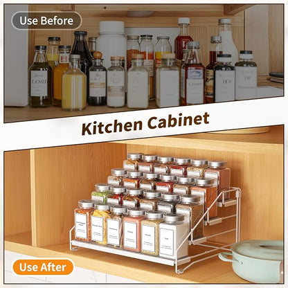 Tiered Spice Rack, 4 Tier Spice Shelf Organizer - Image 5