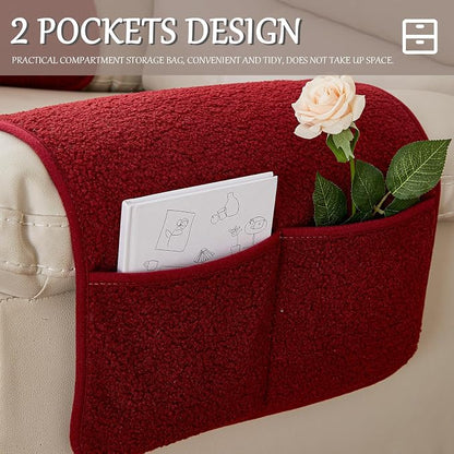 Armrest Cover, Recliner Chair Protector, Furniture Protector Slip, Side Storage - Image 4