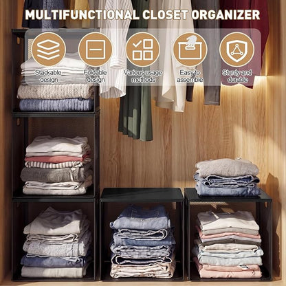 AceOrbit 3 Pcs Widened Stackable Closet Organizers and Storage - Image 3