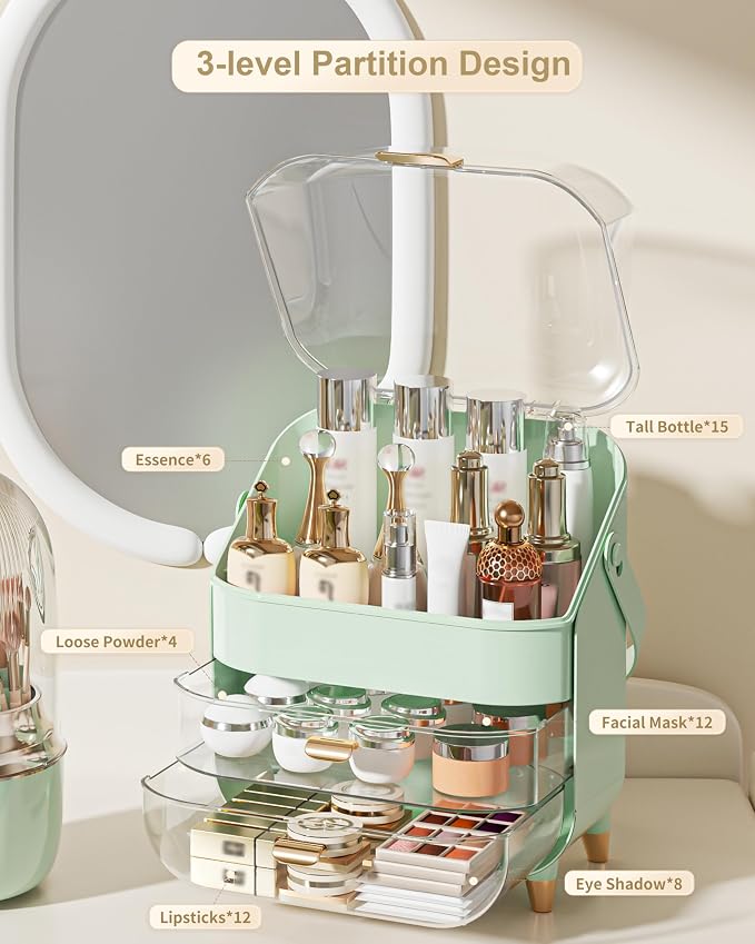 Makeup Organizer Countertop, Skincare Holder Bathroom Counter Organizer - Image 4