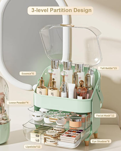 Makeup Organizer Countertop, Skincare Holder Bathroom Counter Organizer - Image 4