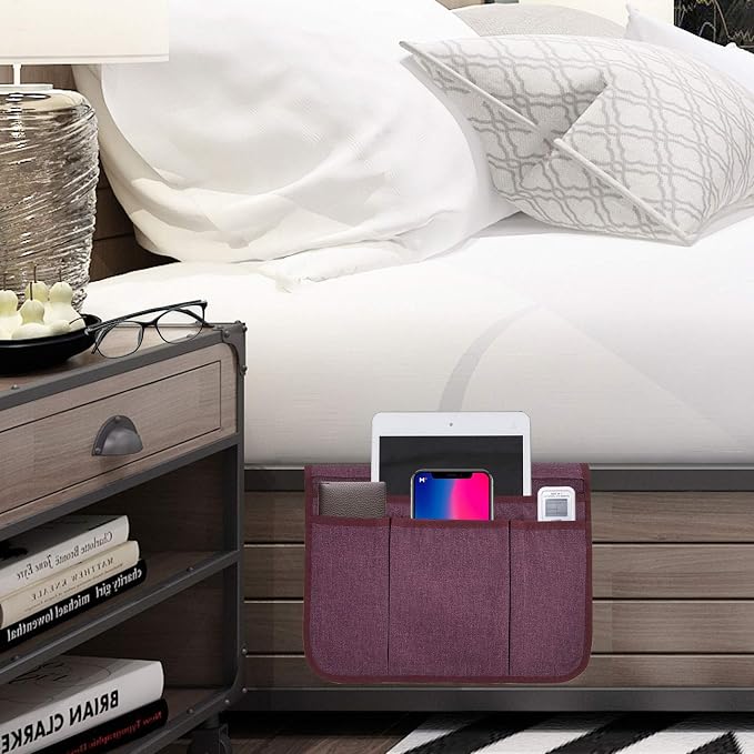 Bedside Caddy Bedside Storage Organizer Magazine Phone Tablet iPad Remote Holder - Image 6