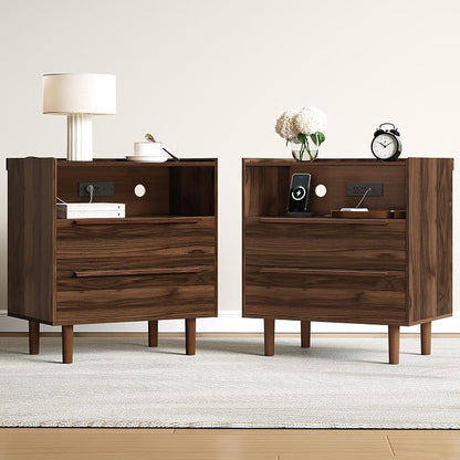 Mid-Century Modern Nightstands Set of 2 by RIHHA