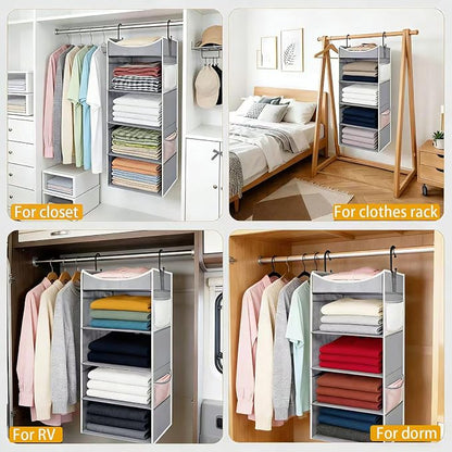 4-Shelf Hanging Closet Organizer and Storage - Image 6