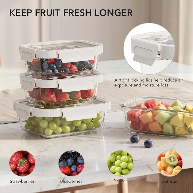 GENICOOOK Glass Fruit Storage Containers - Image 3