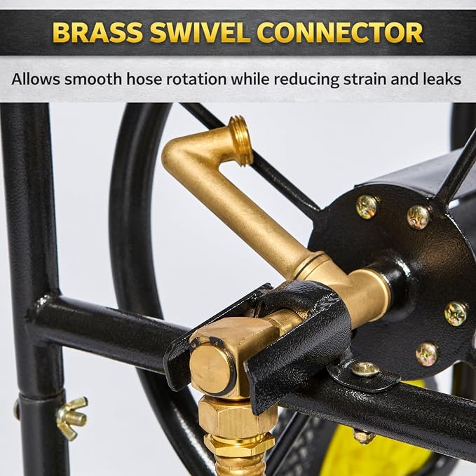 Garden Hose Reel Cart, Heavy Duty Hose Reel - Image 3
