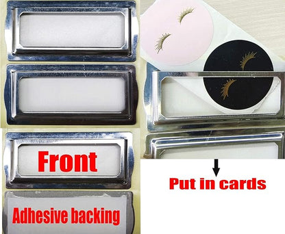 Self Adhesive Metal Bookplates for Books Cards 10Pcs Horizontal Clip Label | - Image 3