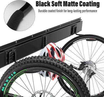 Sinoer Bike Storage Rack 6 Bike Wall Storage Rack and 3 Helmets, Heavy Duty - Image 6