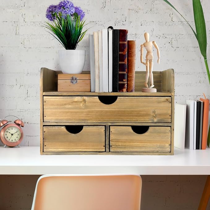 Besti Wooden Office Desk Organizer - Image 2