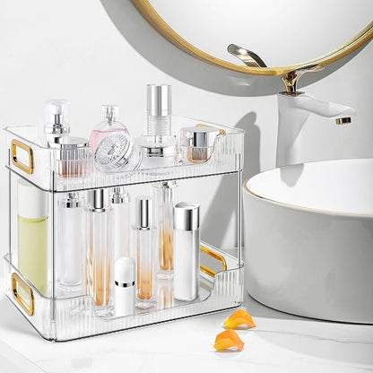 2-Tier Bathroom Counter Organizer Countertop Storage, Dresser Organizer Vanity - Image 6