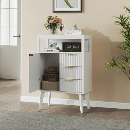 White Bathroom Floor Cabinet - Image 4