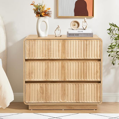 Turtle&Myrtle Fluted 3 Drawer Dressers - Image 3