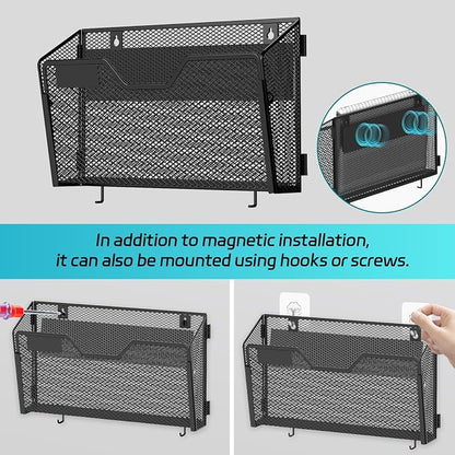 SUPEASY Magnetic File Holder, 3 Pack File Folder Organizer, Wall File Organizer - Image 4