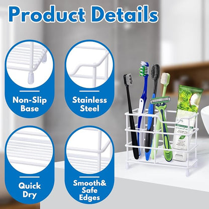 Urbanstrive 304 Stainless Steel Bathroom Toothbrush Holder Toothpaste Holder - Image 6