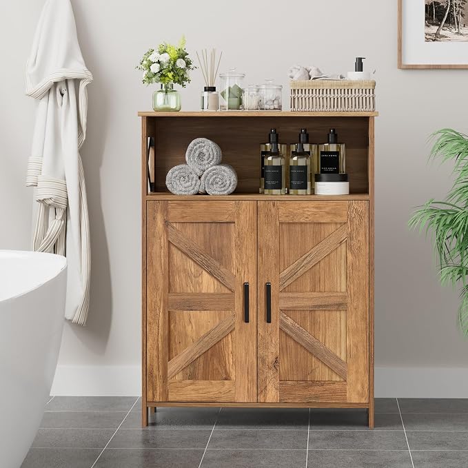 Homhedy Farmhouse Bathroom Storage Cabinet - Image 9