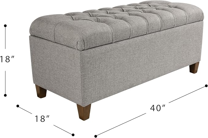 HomePop Ainsley 40" Storage Ottoman Bench - Image 3